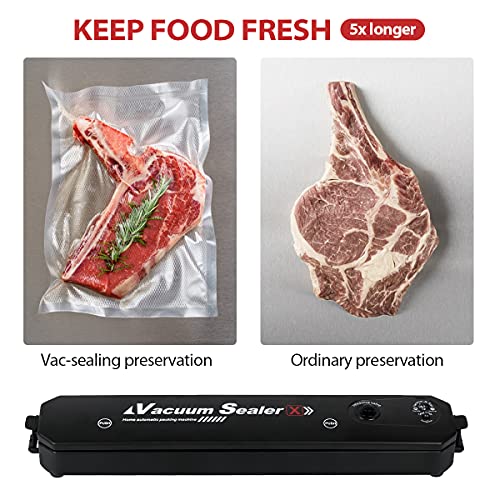 VAlinks Vacuum Sealer Machine Automatic Food Vacuum Sealer With 10 Vacuum Sealer Pockets,Mini Vacuum Preservation Machine Used for Food Preservation to Preserve Dry and Moist Food Small and Portable