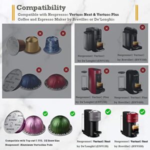 BLACKSMITH FAMILY Coffee Pod Holder Contraption Tool Kit + Disposable Capsules,Seal Rings,Sealers,Compatible for 7.77 FL. OZ Vertuo Pods & Nespresso Vertuo Next and Vertuo Plus Machine,100ct.