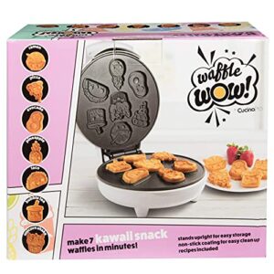 Kawaii Fun Snacks Mini Waffle Maker - 7 Different Food Japanese Style Designs Featuring an Avocado, Pizza, Ramen, Taco & More - Cool Electric Waffler for Amazing Kids Easter Morning Breakfast or Gift