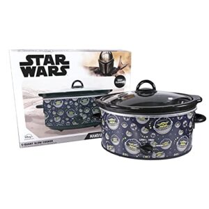 Uncanny Brands Star Wars The Mandalorian 5 Quart Slow Cooker- Easy Cooking For Baby Yoda- Kitchen Appliance …