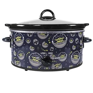 Uncanny Brands Star Wars The Mandalorian 5 Quart Slow Cooker- Easy Cooking For Baby Yoda- Kitchen Appliance …