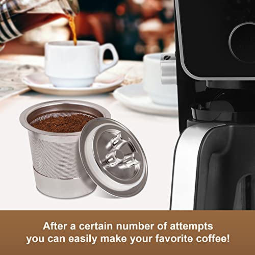 Reusable Pods for Ninja Dual Brew Coffee Maker, Stainless Steel Reusable K Pod Permanent K Cups Filters Coffee Accessories Compatible with Ninja Coffee Maker Filter Ninja CFP201&CFP301 DualBrew