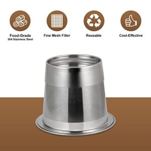 Reusable Pods for Ninja Dual Brew Coffee Maker, Stainless Steel Reusable K Pod Permanent K Cups Filters Coffee Accessories Compatible with Ninja Coffee Maker Filter Ninja CFP201&CFP301 DualBrew