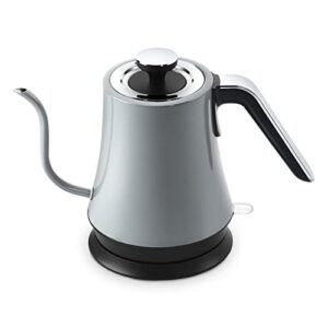 gooseneck electric kettle, 1000w fast boiling tea kettle electric with auto shut-off, boil-dry protection, leak-proof 304 stainless steel electric kettle hot water kettle electric for pour-over coffee