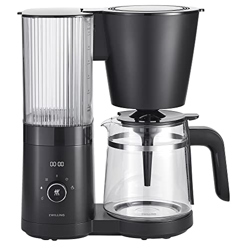 ZWILLING Enfinigy Glass Drip Coffee Maker 12 Cup, Awarded the SCA Golden Cup Standard, Black