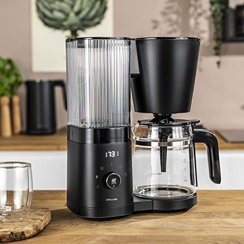 ZWILLING Enfinigy Glass Drip Coffee Maker 12 Cup, Awarded the SCA Golden Cup Standard, Black