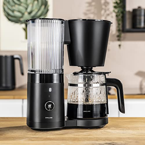 ZWILLING Enfinigy Glass Drip Coffee Maker 12 Cup, Awarded the SCA Golden Cup Standard, Black