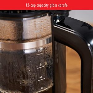 ZWILLING Enfinigy Glass Drip Coffee Maker 12 Cup, Awarded the SCA Golden Cup Standard, Black