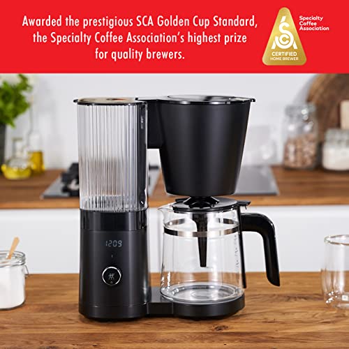 ZWILLING Enfinigy Glass Drip Coffee Maker 12 Cup, Awarded the SCA Golden Cup Standard, Black