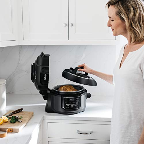 Ninja Foodi 7-in-1 Pressure, Slow Cooker, Air Fryer and More, with 5-Quart Capacity and 15 Recipe Book Inspiration Guide, and a High Gloss Finish