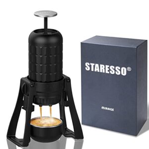 staresso portable coffee maker, specialty travel coffee machine for coffee lovers, portable espresso coffee machine perfect for camping
