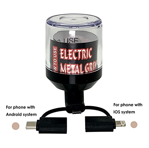 storchenbeck Electric USB Portbale Pocket Metal Alloy Grinder Herb Tabacco Crusher Cracker (Black)