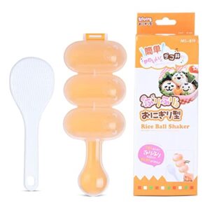 mxy rice ball mould shaker sushi roll maker kitchen tools for shake diy lunch with a mini rice paddle (l-819)