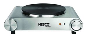 nesco sb-01 stainless steel electric burner, 1500-watt, standard, silver