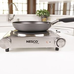 Nesco SB-01 Stainless Steel Electric Burner, 1500-watt, standard, Silver