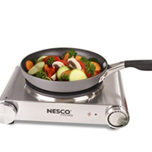 Nesco SB-01 Stainless Steel Electric Burner, 1500-watt, standard, Silver