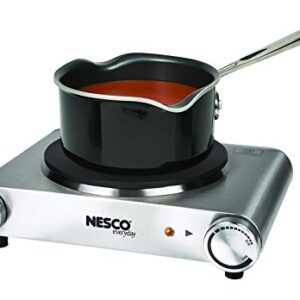 Nesco SB-01 Stainless Steel Electric Burner, 1500-watt, standard, Silver