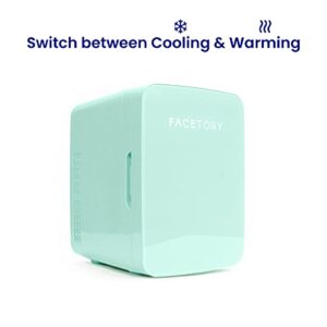 FACETORY Portable Mint Beauty Fridge (10-L / 12 Can) with Heat and Cool Capacity