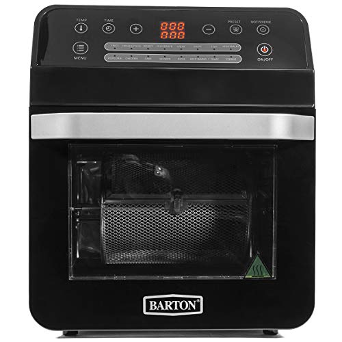 Barton 1600w XL Digital Electric Air Fryer Oven Cooker 16-Cooking Functions Settings 13 Quart Oil Free Fryer Oven