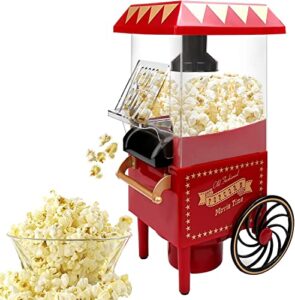 valinks hot air popcorn machine, popcorn maker, 1200w home electric popcorn popper with kernel measuring scoop, healthy oil-free & bpa-free for home, birthday party, movie night or christmas (small)