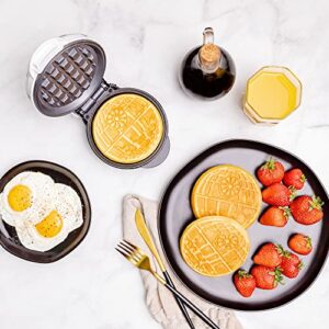 Uncanny Brands Death Star Mini Waffle Maker - Star Wars Small Kitchen Appliance