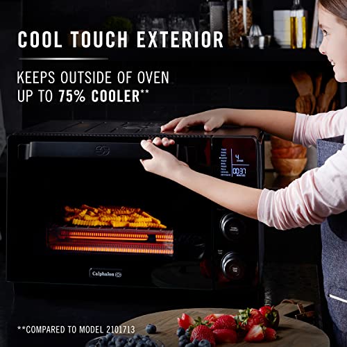 Calphalon Air Fryer Oven, 11-in-1 Toaster Oven Air Fryer Combo, Cool Touch Exterior, 26.4 QT/25 L, Fits 12" Pizza, Stainless Steel