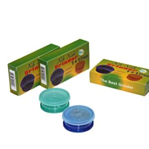 Xik Xak Plastic Grinders For Herbs | Build-In Storage With Lid | Pack of Two Units