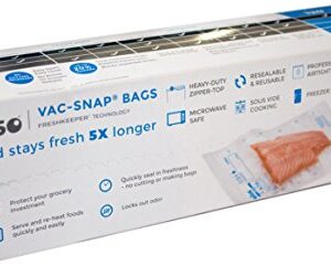 Oliso Pro VAC-SNAP Bags for Oliso Vacuum Sealers (Large, 1 Gallon, 10 Bags)