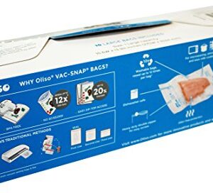 Oliso Pro VAC-SNAP Bags for Oliso Vacuum Sealers (Large, 1 Gallon, 10 Bags)