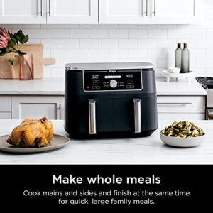 Ninja AD350 Foodi 6-in-1 10-qt. XL 2-Basket Air Fryer (Renewed)