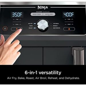 Ninja AD350 Foodi 6-in-1 10-qt. XL 2-Basket Air Fryer (Renewed)