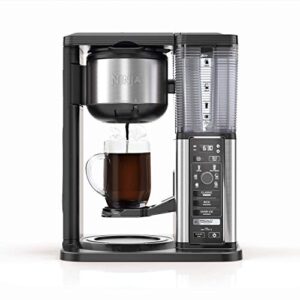 Ninja Specialty Fold-Away Frother (CM401) Coffee Maker, Single Serve to 10 Cup (50 oz.), Glass Carafe (Renewed)