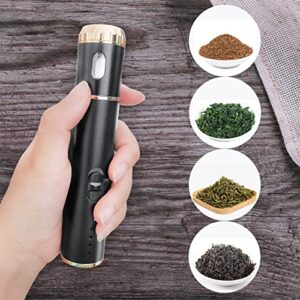 Electric Portable Herb Grinder, USB Rechargeable Spice Multipurpose Crusher for Fluffy Product and The kitchen Grinding (black)