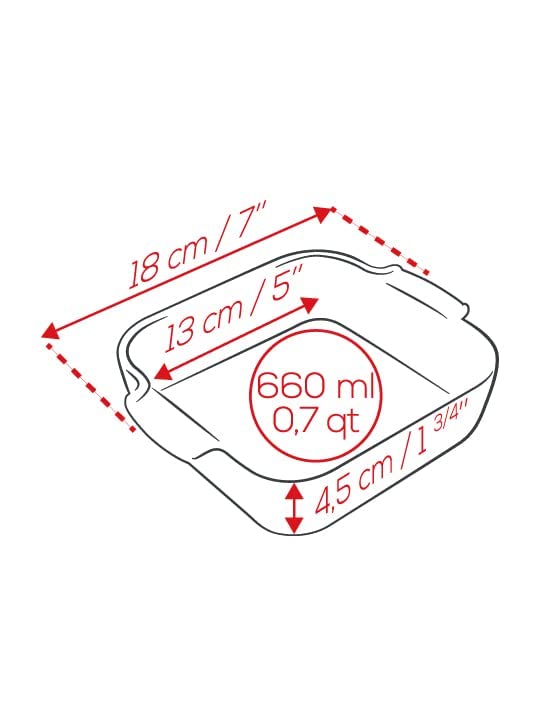 Peugeot Appolia Individual Petite Square Oven Baking Dish, 5" x 5", Ecru