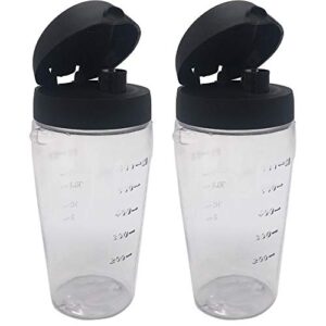 joystar 2 piece blender smoothie bottle cup with lid for oster blender blend-n-go smoothie blender or cup for oster classic series blenders(2, petg)