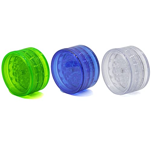 12 Pack Herb Grinder For Manual, 2.5in Small Spice Grinder With Storage, Portable And Disposable Plastic Herb Grinder,Mix