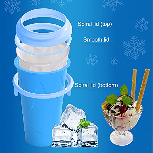 Slushie Maker Cup, Magic Quick Frozen Smoothies Cup Cooling Cup Double Layer Squeeze Cup Slushy Maker, Homemade Ice Cream Maker DIY it for Children and Family