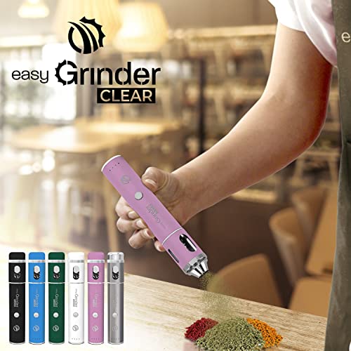 Easy Grinder Clear Glass Electric Herb Pollen Catcher Dispenser Coffee Grinders Crusher USB Rechargeable Stainless Steel Blades