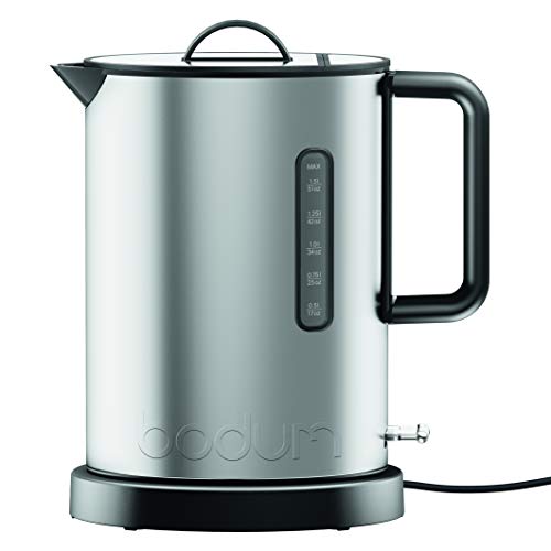 Bodum Ibis Stainless Steel Electric Water Kettle, 51 Ounce, Matte Chrome