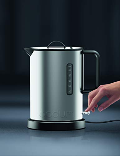 Bodum Ibis Stainless Steel Electric Water Kettle, 51 Ounce, Matte Chrome