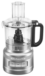 kitchenaid kfp0718cu 7-cup food processor chop, puree, shred and slice – contour silver (renewed)