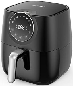 joyami air fryer 5.2 qt large capacity nonstick 8 preset smart cooking programs lcd digital touchscreen clearcook cooking window dishwash-safe basket fit for 2-4 people