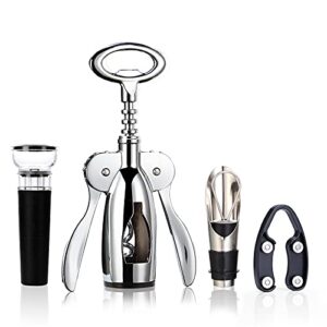 drincarier stainless steel wine opener compact corkscrew wine bottle opener with foil cutter wine stopper………
