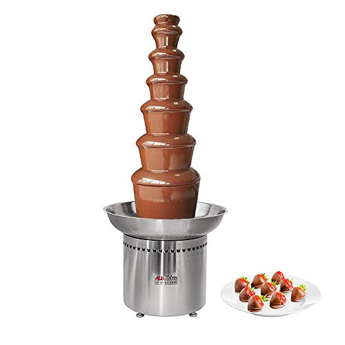 ALDKitchen Chocolate Fountain | Stainless Steel Chocolate Fondue Fountain with | Manual Control | 110V (7 Tiers)