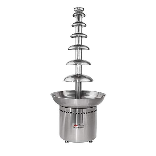 ALDKitchen Chocolate Fountain | Stainless Steel Chocolate Fondue Fountain with | Manual Control | 110V (7 Tiers)