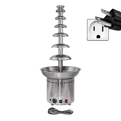 ALDKitchen Chocolate Fountain | Stainless Steel Chocolate Fondue Fountain with | Manual Control | 110V (7 Tiers)