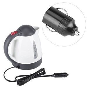 Fdit Portable Car Electric Kettle Road Trip Travel Cigarette Lighter DC12V/24V Heated Water Tea Coffee Kettle Auto Shut Off (1000ml (Kettle) (12V)