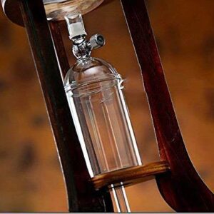 Nispira Iced Coffee Cold Brew Drip Tower Coffee Maker Wooden, 6-8 cup