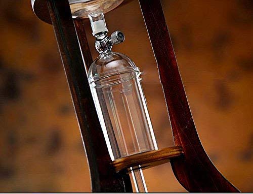 Nispira Iced Coffee Cold Brew Drip Tower Coffee Maker Wooden, 6-8 cup