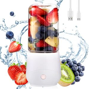 portable blender personal size blender – mini blender for shakes and smoothies usb charge small blender fresh juice blender cup with 4 blades for travel kitchen gym office outdoors